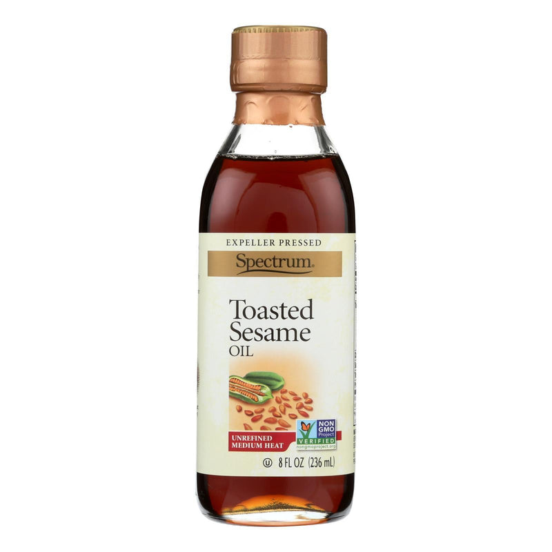 Spectrum Naturals Unrefined Toasted Sesame Oil - Case Of 6 - 8 Ounce