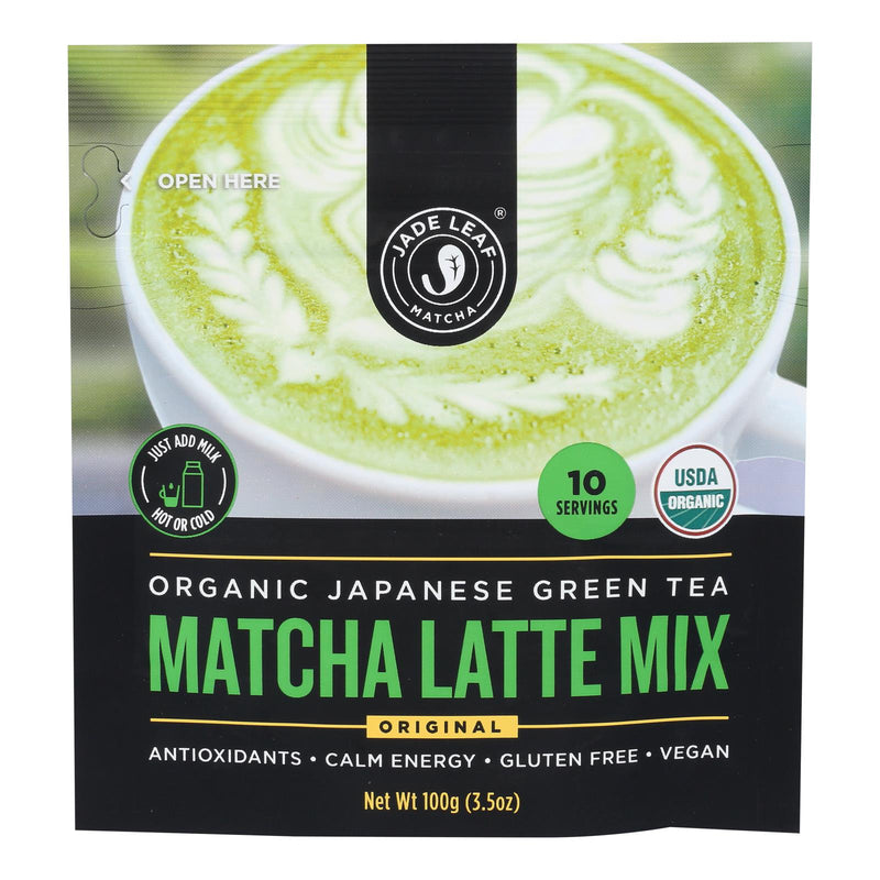 An image displaying Jade Leaf Organics - Tea - Matcha Latte Mix - Case Of 8 - 0.7 Oz. by Jade Leaf Organics Llc