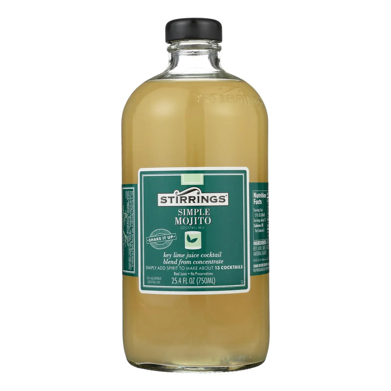 An image displaying Stirrings Cocktail Mixer - Mojito - Case Of 6 - 750 Ml by Stirrings