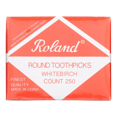 An image displaying Roland Products - Toothpicks Round Birchwd - Case Of 48 - 25o Ct by Roland Products