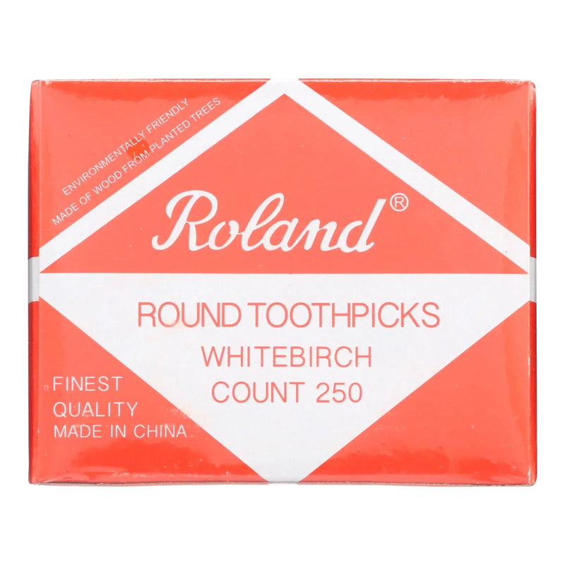 An image displaying Roland Products - Toothpicks Round Birchwd - Case Of 48 - 25o Ct by Roland Products
