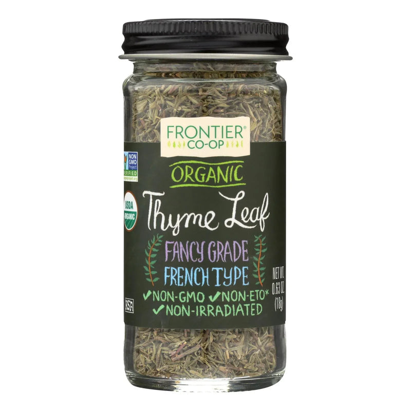An image displaying Frontier Herb Thyme Leaf - Organic - Whole - .8 Ounce by Frontier Herb