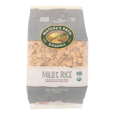 An image displaying Nature's Path Organic Millet Rice Oat-bran Flakes Cereal - Case Of 6 - 32 Ounce by Nature's Path