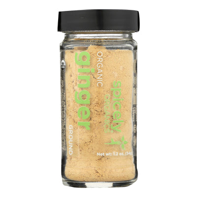 An image displaying Spicely Organics - Organic Ginger - Ground - Case Of 3 - 1.2 Oz. by Spicely Organics