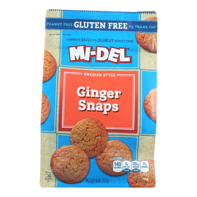 An image displaying Midel Cookies - Ginger Snaps - Case Of 8 - 8 Ounce by Midel