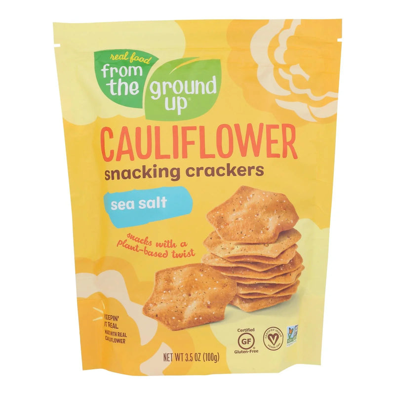 From The Ground Up Sea Salt Snacking Crackers - Case Of 6 - 3.5 Ounce
