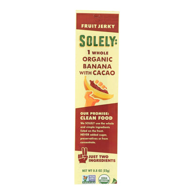 An image displaying Solely Fruit - Fruit Jerky Banana Coco - Case Of 12 - .8 Oz by Solely