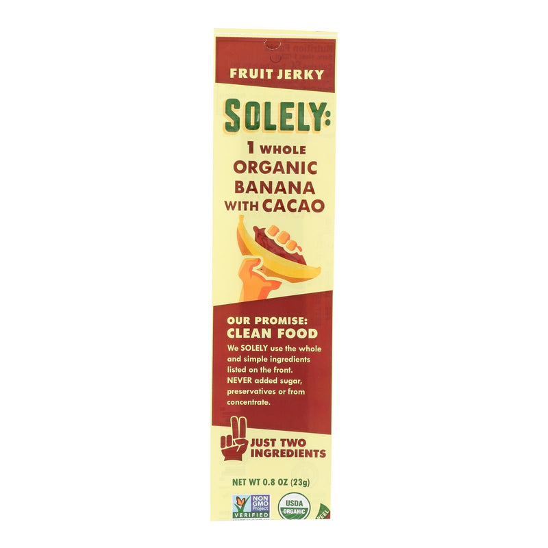 An image displaying Solely Fruit - Fruit Jerky Banana Coco - Case Of 12 - .8 Oz by Solely