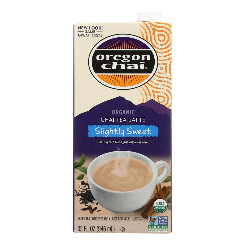 An image displaying Oregon Chai Original Chai Tea Latte Concentrate - Slightly Sweet - Case Of 6 - 32 Fl Ounce. by Oregon Chai