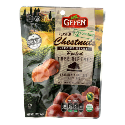 An image displaying Gefen Whole Chestnuts - Low Fat - Case Of 12 - 5.2 Oz. by Gefen
