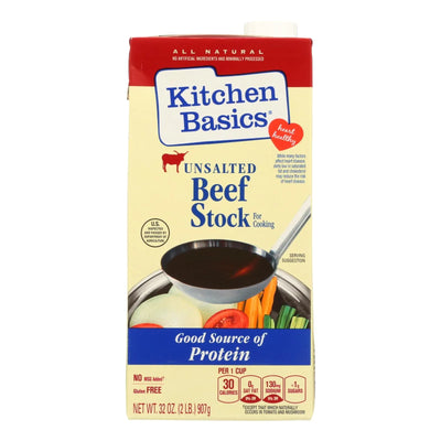 An image displaying Kitchen Basics Beef Stock - Case Of 12 - 32 Ounce by Kitchen Basics