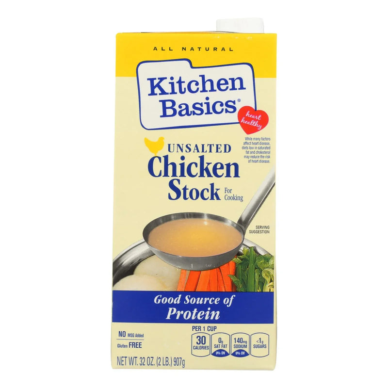 An image displaying Kitchen Basics Chicken Stock - Case Of 12 - 32 Ounce by Kitchen Basics