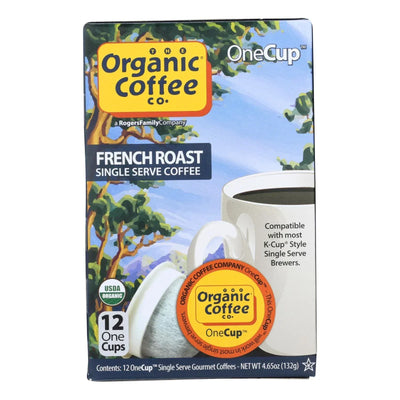 An image displaying Organic Coffee Company Onecups - French Roast - Case Of 6 - 4.65 Ounce by Organic Coffee