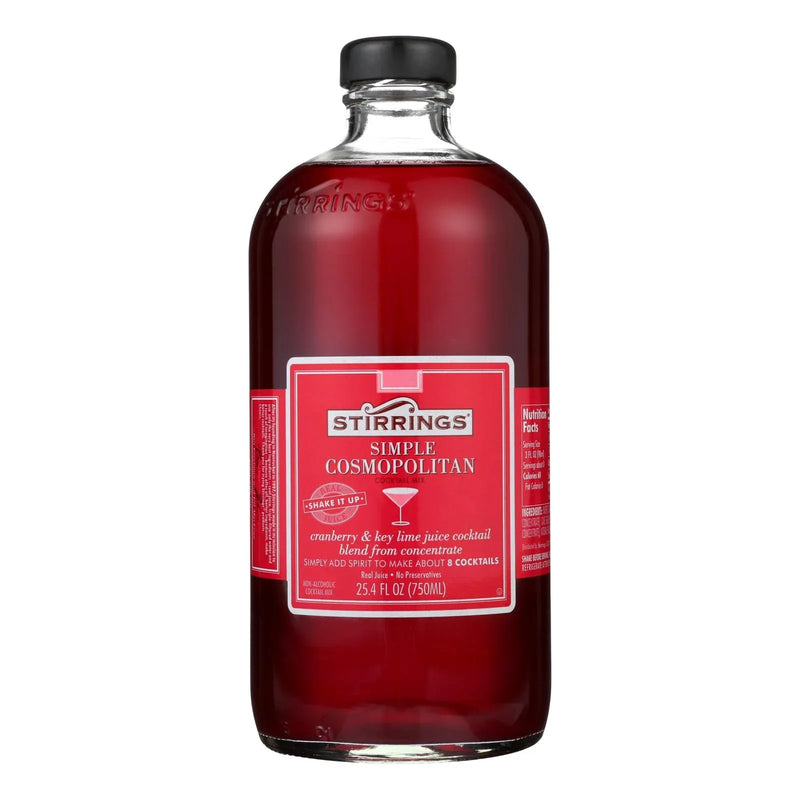 An image displaying Stirrings Cocktail Mixer - Cosmopolitan - Case Of 6 - 750 Ml by Stirrings