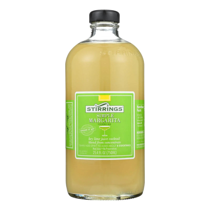 An image displaying Stirrings Cocktail Mixer - Margarita - Case Of 6 - 750 Ml by Stirrings