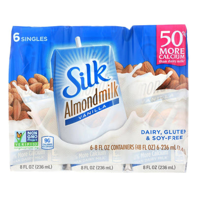 An image displaying Silk Pure Almond Milk - Vanilla - Case Of 3 - 8 Ounce. by Silk