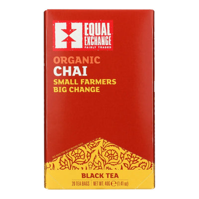 An image displaying Equal Exchange Organic Chai Tea - Chai Tea - Case Of 6 - 20 Bags by Equal Exchange