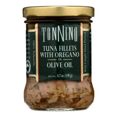 An image displaying Tonnino Tuna Fillets - Oregano Olive Oil - Case Of 6 - 6.7 Ounce. by Tonnino Tuna