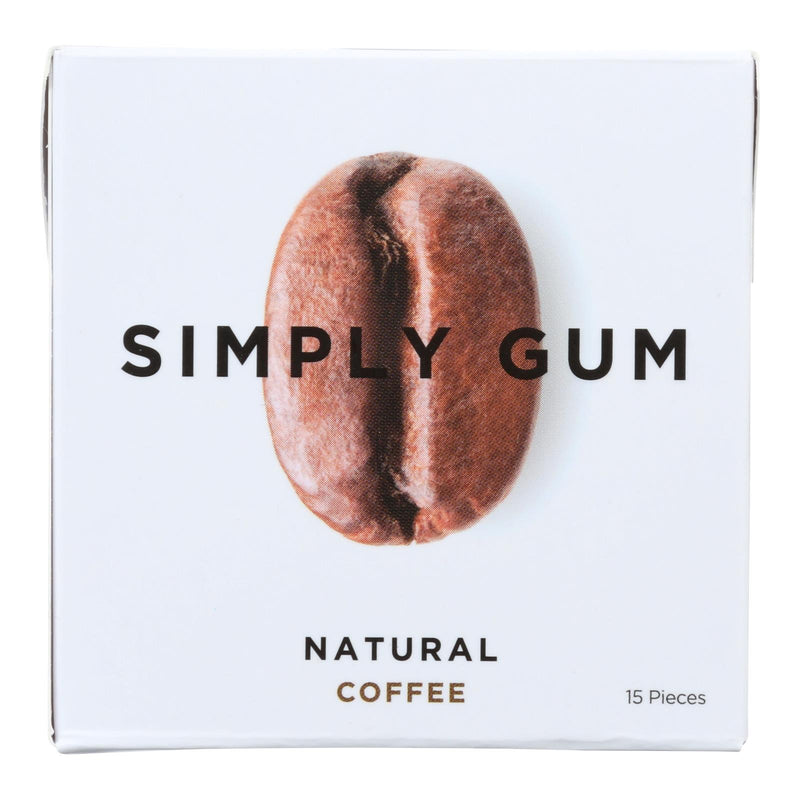 An image displaying Simply Gum All Natural Gum - Coffee - Case Of 12 - 15 Count by Simply Gum
