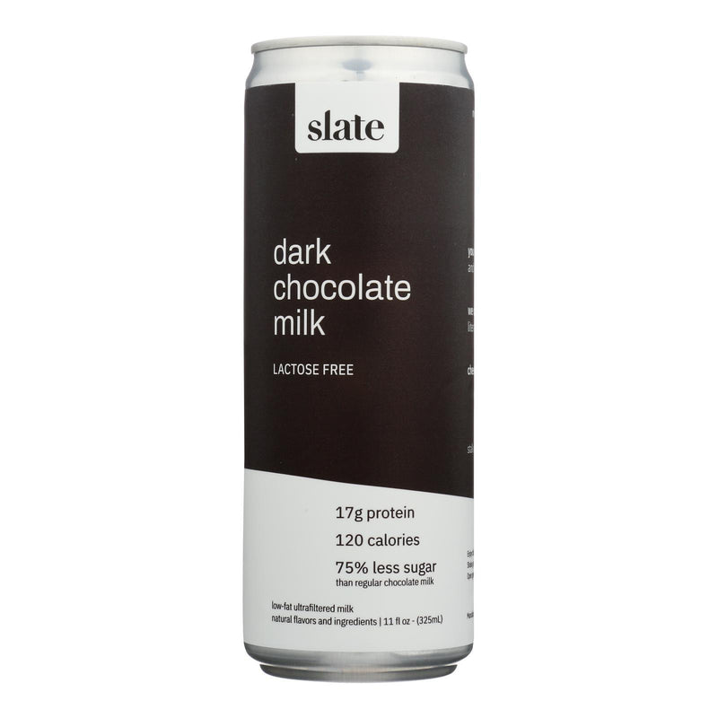 Slate Milk - Milk Aseptic Lf Dark Chocolate - Case Of 12 - 11 Ounce