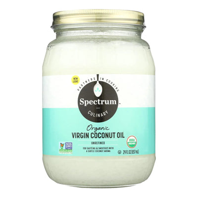An image displaying Spectrum Naturals Coconut Oil - Organic - Virgin - Unrefined - 29 Ounce by Spectrum Naturals