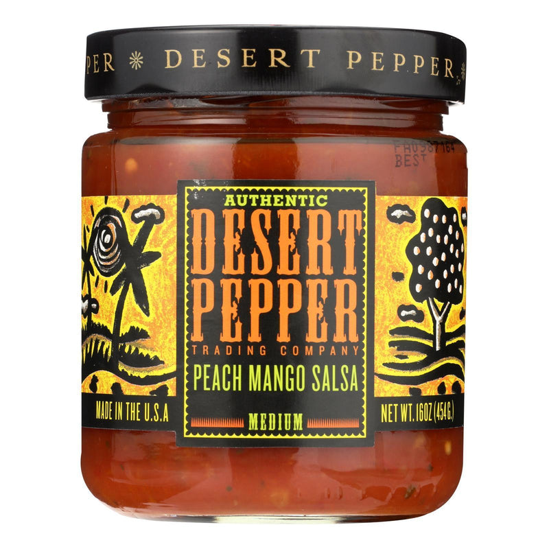 Desert Pepper Trading - Medium Hot Peach Mango Salsa - Case Of 6 - 16 Ounce