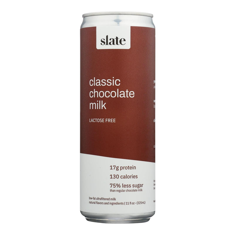 Slate Milk - Milk Aseptic Lf Chocolate - Case Of 12 - 11 Ounce