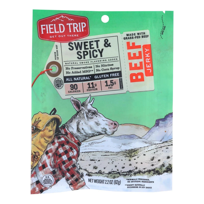 Field Trip Beef Jerky - Honey Spice - Case Of 9 - 2.2 Ounce.