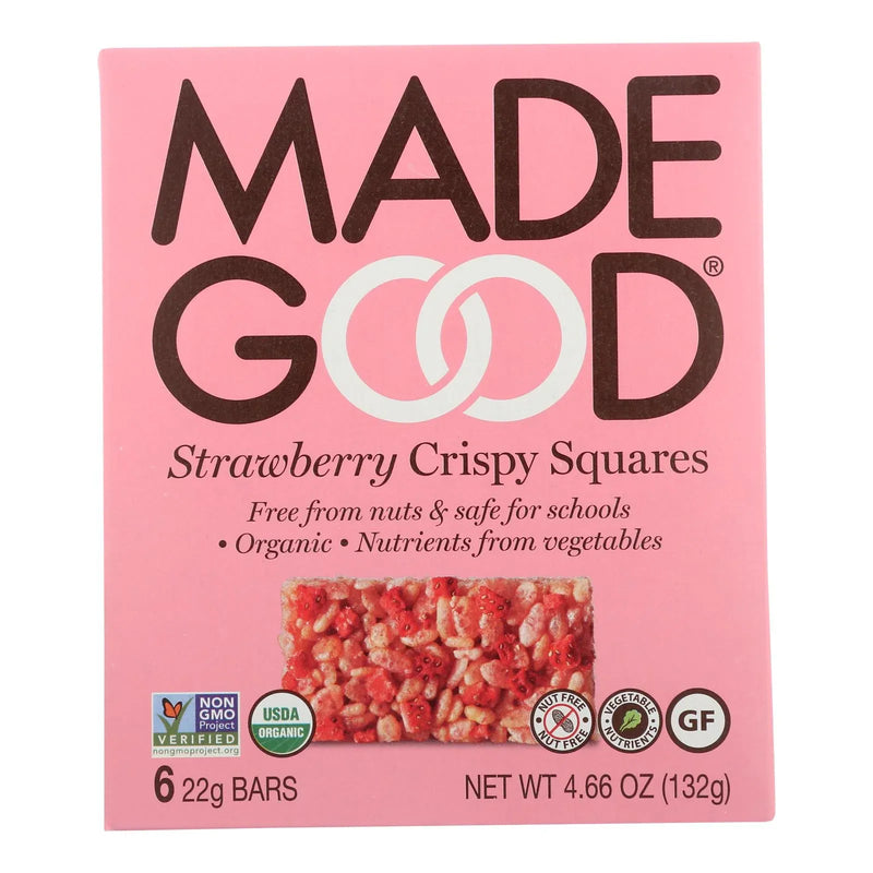 An image displaying Made Good - Crispy Sqrs Straw - Case Of 6 - 4.68 Oz by Made Good