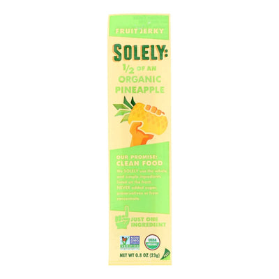 An image displaying Solely Fruit - Fruit Jerky Pineapple - Case Of 12 - .8 Ounce by Solely