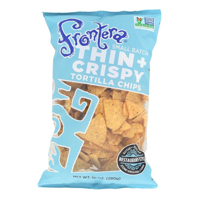 Frontera Foods Thin And Crispy Tortilla Chips - Tortilla Chips - Case Of 12 - 10 Ounce