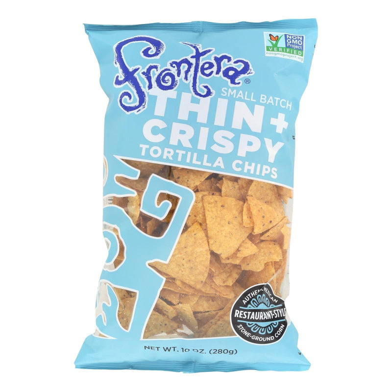 Frontera Foods Thin And Crispy Tortilla Chips - Tortilla Chips - Case Of 12 - 10 Ounce