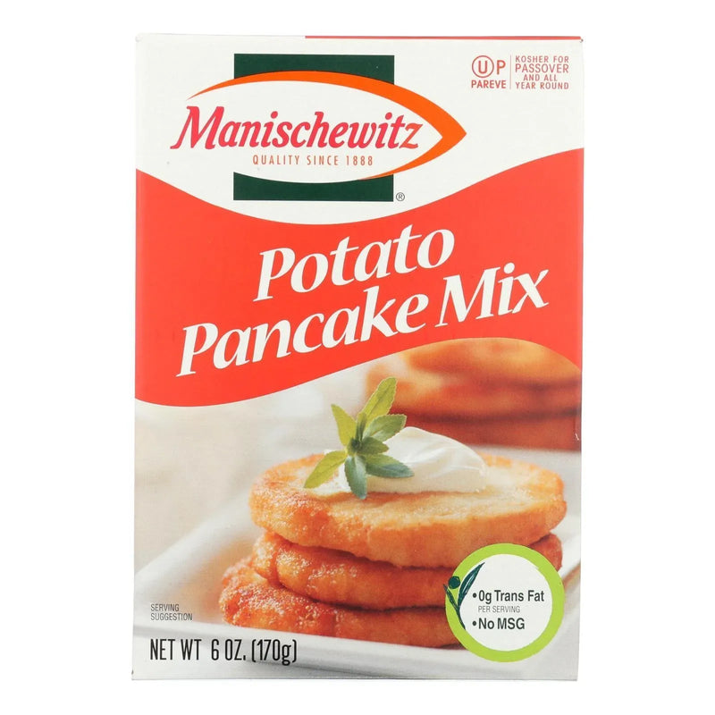 An image displaying Manischewitz - Potato Pancake Mix - Case Of 12 - 6 Ounce by Manischewitz