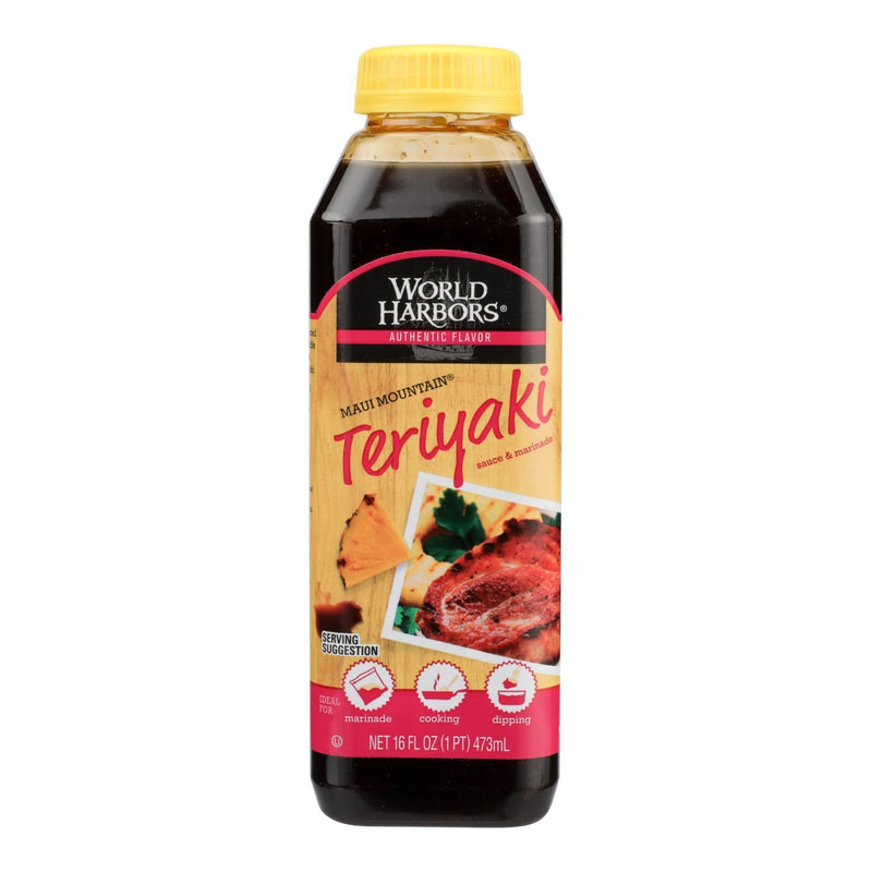 World Harbor Maui Mountain Teriyaki Marinade And Sauce - Case Of 6 - 16 Ounce.