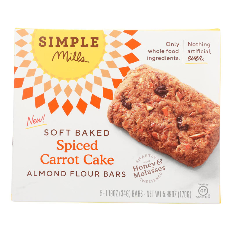 An image displaying Simple Mills - Bar Sft Baked Spce Cartcake - Case Of 6 - 5.99 Oz by Simple Mills