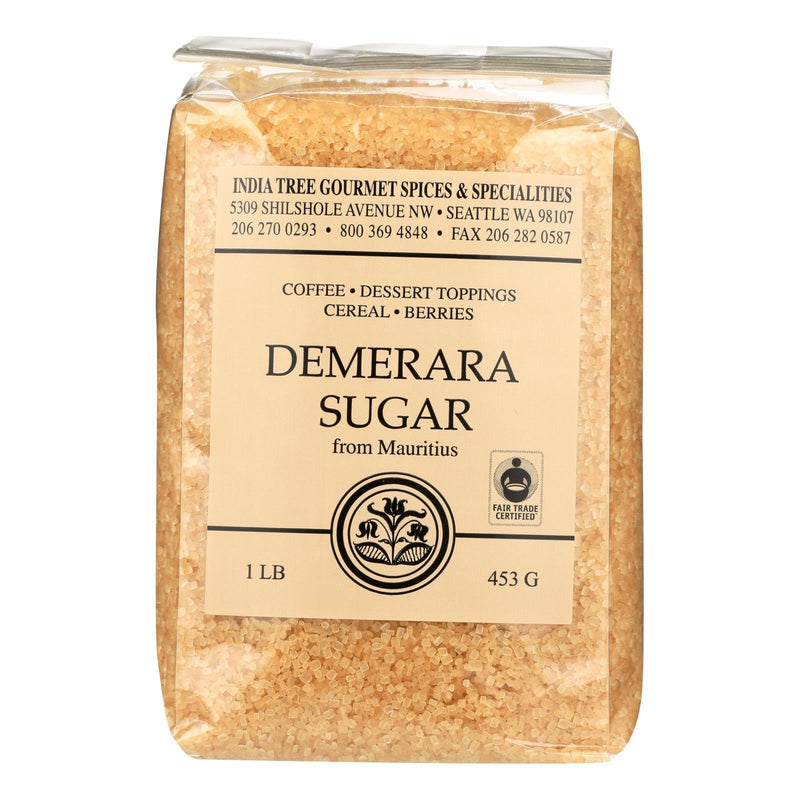 India Tree Gourmet Spices & Specialties Demerara Sugar  - Case Of 6 - 16 Ounce