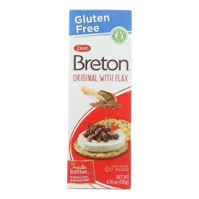 An image displaying Breton/dare - Crackers - Original With Flax - Case Of 6 - 4.76 Ounce by Breton/dare