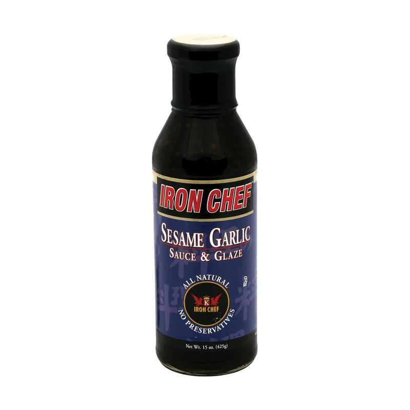 Iron Chef Sauce And Glaze - Sesame Garlic - Case Of 6 - 15 Ounce.
