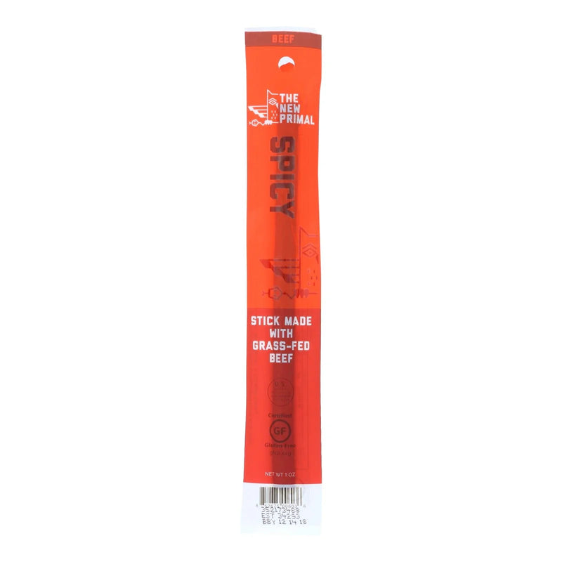 The New Primal Beef Sticks - Spicy - Case Of 20 - 1 Ounce.