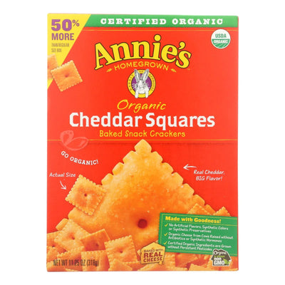 An image displaying Annie's Homegrown Cheddar Squares Cheddar Squares - Case Of 6 - 11.25 Ounce by Annie's Homegrown