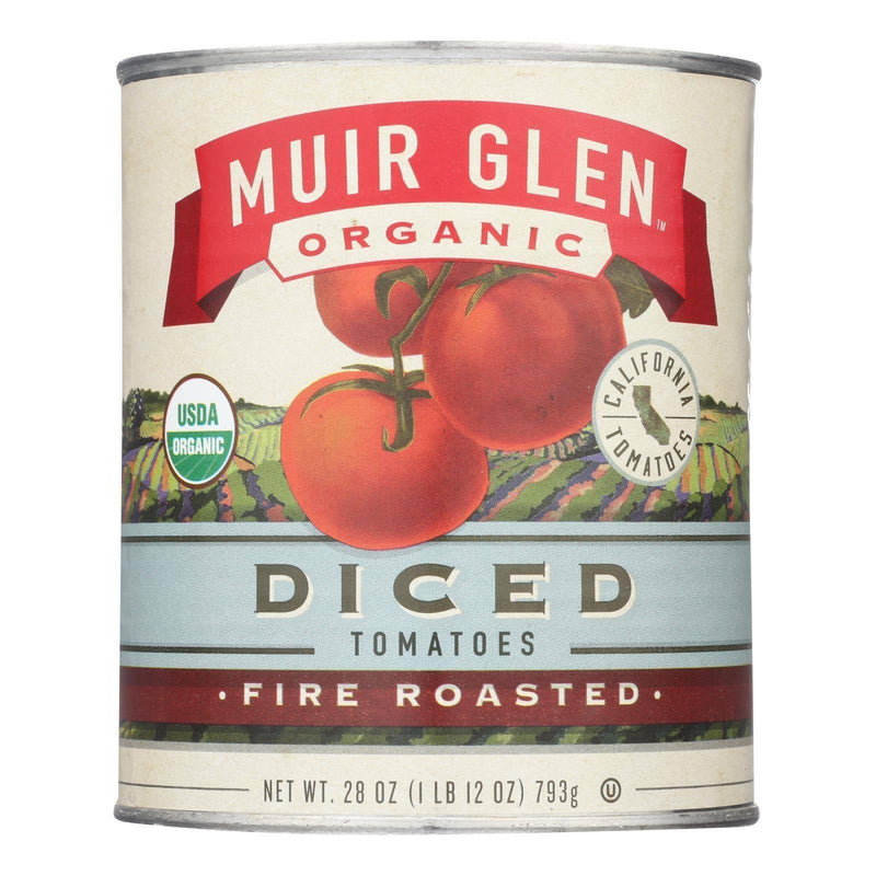 An image displaying Muir Glen Organic Diced Fire Roasted Tomato - Tomato - Case Of 12 - 28 Ounce by Muir Glen