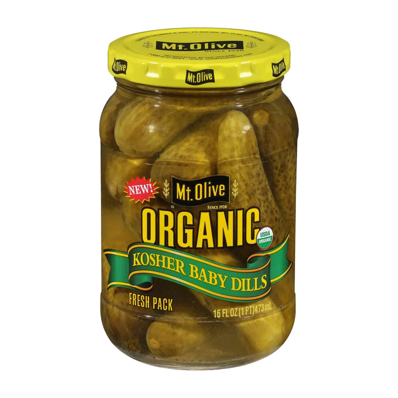 Mt Olive Pickle Co Kosher Baby Dills - Case Of 6 - 16 Ounce