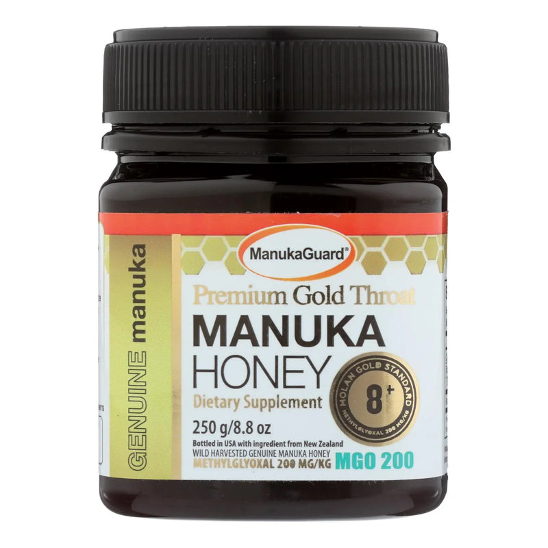 An image displaying Manukaguard - Manuka Honey Prem Gold 8+ - 8.8 Ounce by Manukaguard