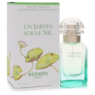 An image displaying Un Jardin Sur Le Nil by Hermes Eau De Toilette Spray 1 oz for Women by Hermes