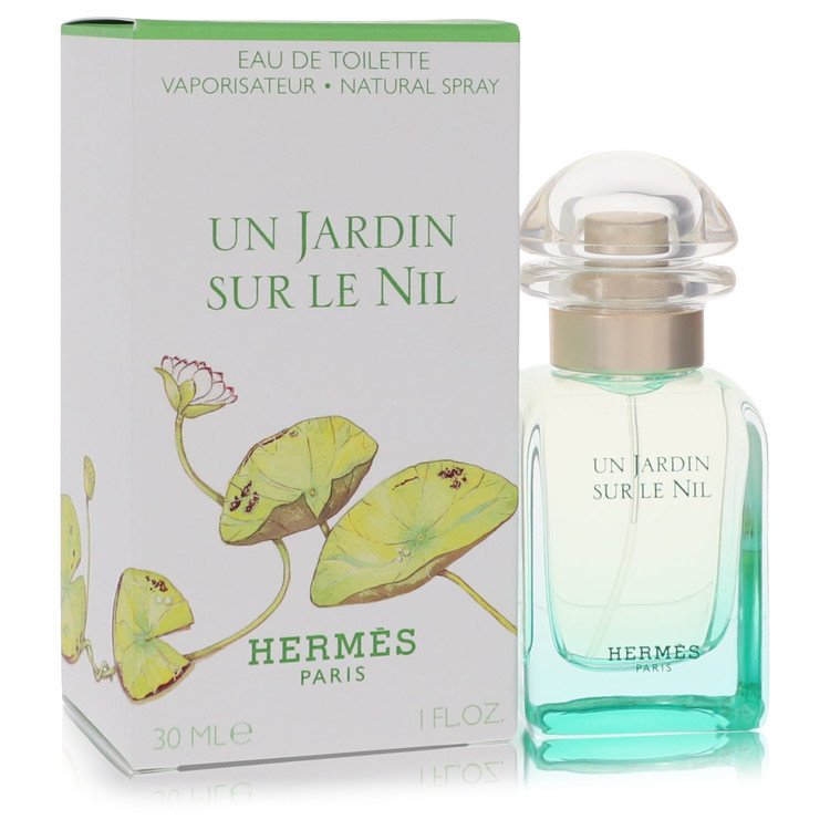 An image displaying Un Jardin Sur Le Nil by Hermes Eau De Toilette Spray 1 oz for Women by Hermes
