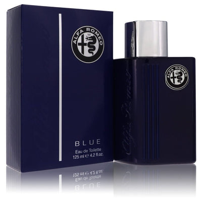An image displaying Alfa Romeo Blue by Alfa Romeo Eau De Toilette Spray 4.2 oz for Men by Alfa Romeo