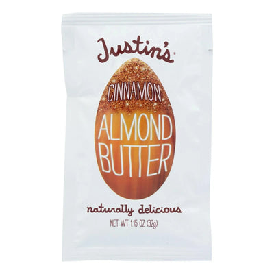 An image displaying Justin's Nut Butter Squeeze Pack - Almond Butter - Cinnamon - Case Of 10 - 1.15 Ounce by Justin's Nut Butter