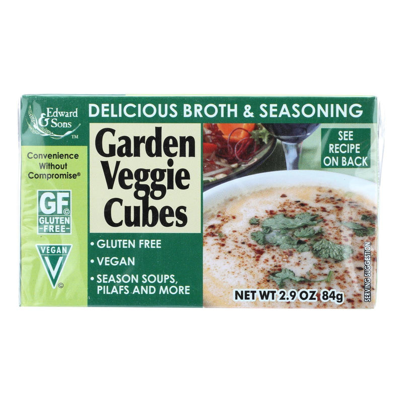 Edwards And Sons Natural Bouillon Cubes - Garden Veggie - 2.9 Ounce - Case Of 12