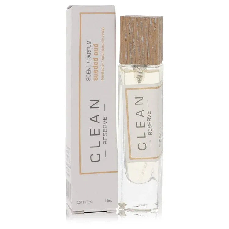 An image displaying Clean Sueded Oud by Clean Travel Spray .34 oz for Women by Clean