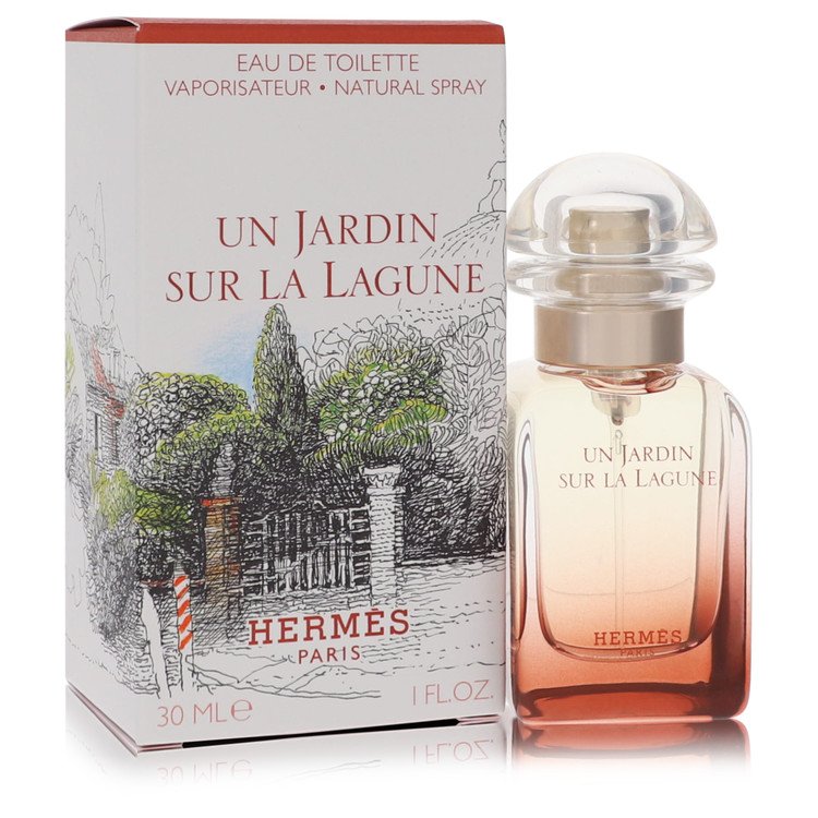 An image displaying Un Jardin Sur La Lagune by Hermes Eau De Toilette Spray 1 oz for Women by Hermes